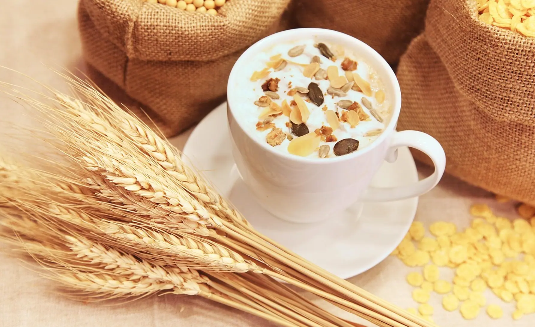 Cereals, cup and muesli